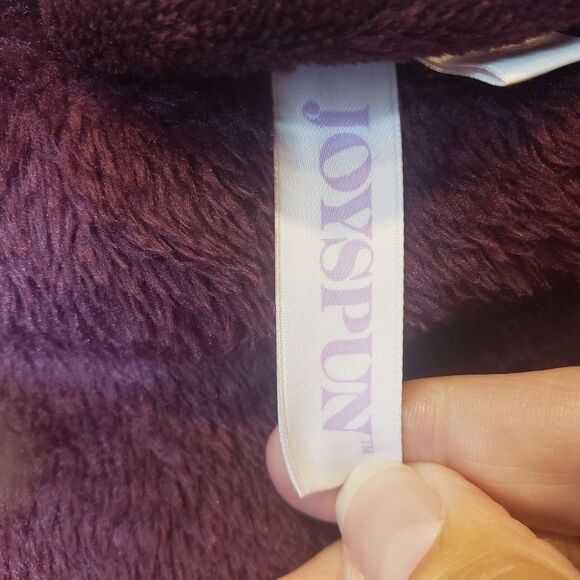 JOYSPUN Plum Purple Plush Bath Robe Women's Small - Picture 6 of 8